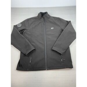 Lyft 1K Rides Men's Softshell Jacket Fleece Lined Black M Pockets‎